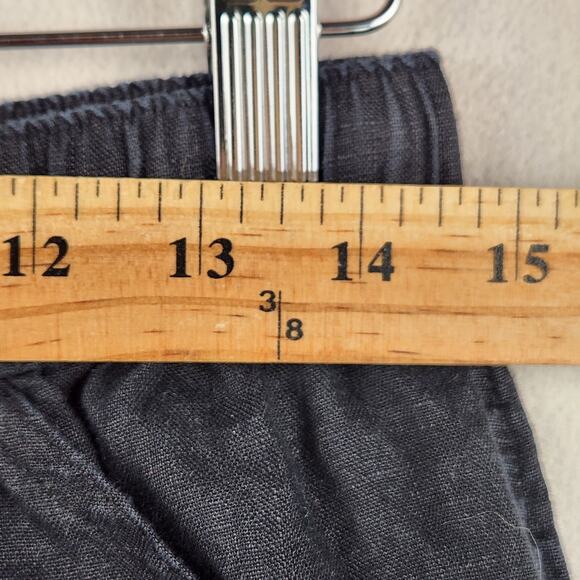 Nicole Miller Women's 100% Linen Cargo Jogger Pants Women’s SZ M Navy  EUC - Picture 13 of 15